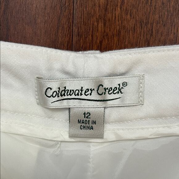 Coldwater Creek Women’s White Linen Blend Wide Leg Pants, Size 12 - Picture 11 of 13